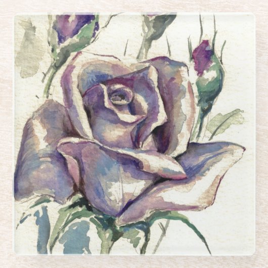 3つは上がりました ガラスコースター (正面)