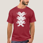 3つは月からのモンスターの先頭に立ちました Tシャツ (正面)