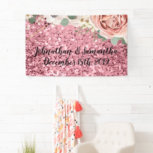 3つはx5のパーソナライズな旗の幾何学的な庭上がりました 横断幕 (インサイチュ)