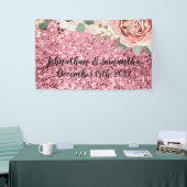 3つはx5のパーソナライズな旗の幾何学的な庭上がりました 横断幕 (トレードショー)