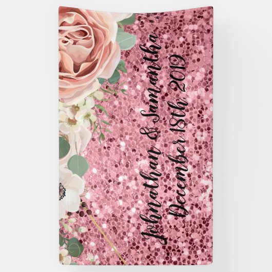 3つはx5のパーソナライズな旗の幾何学的な庭上がりました 横断幕 (縦)