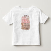 3つを描写しているHistoriatedのイニシャル「Q」 トドラーTシャツ (正面)