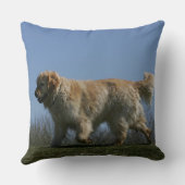 3つを走っているゴールデン・リトリーバー クッション (裏面)