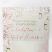 3つエレガント折おとぎ話の結婚RSVPを含む 三つ折りプログラム (内部最初)