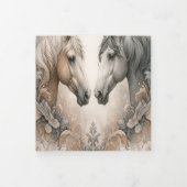 3つエレガント折の追加フォト結婚式招待状 三つ折り招待状 (カバー)