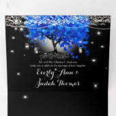 3つエレガント折りハートリーフ結婚にRSVPを含む 三つ折り招待状 (内部最初)