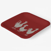 3つフランスののヘンカットアウトステンシルスタイル5 ペーパープレート (傾斜あり)