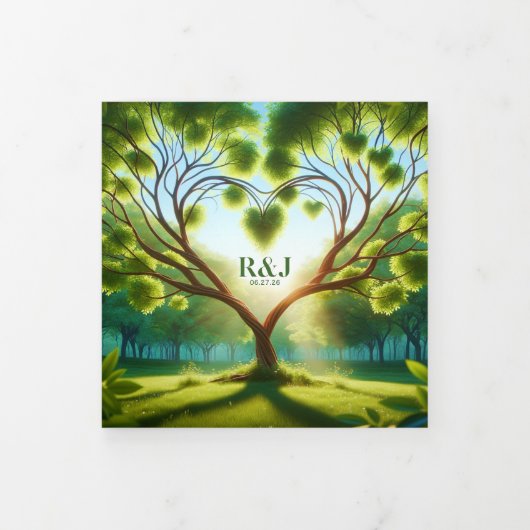 3つモダン折の写真の結婚アナウンスメントカードの追加 三つ折り案内状 (カバー)