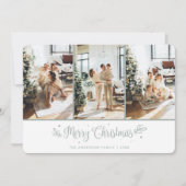 3つモダン星メリークリスマスカード シーズンカード (正面)