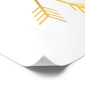 3つ交差矢印ウォールアートイエローターコイズグレー ポスター (角)