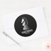 3つ前に移動Iチェスのマットゲームチェスの駒 ラウンドシール (封筒)