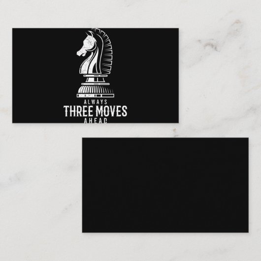 3つ前に移動Iチェスのマットゲームチェスの駒 名刺 (正面/裏面)
