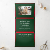 3つ折のサンタレタークリスマスカードをパーソナライズ 三つ折りクリスマスカード (内部)