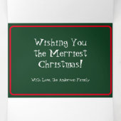 3つ折のサンタレタークリスマスカードをパーソナライズ 三つ折りクリスマスカード (内部中)