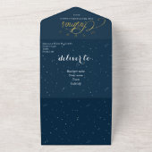 3つ折りのクリスマスグリーティングカード オールインワン招待状 (外側)