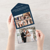 3つ折りのクリスマスグリーティングカード オールインワン招待状 (貼ってはがせる)