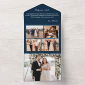 3つ折りのクリスマスグリーティングカード オールインワン招待状 (内側)