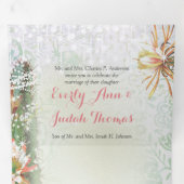 3つ折りオールインワンサボテン結婚式招待状 三つ折りプログラム (内部最初)