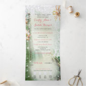 3つ折りオールインワンサボテン結婚式招待状 三つ折りプログラム (内部)