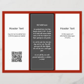 3つ折りビジネス広告ロゴのチラシ チラシ (裏面)