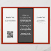 3つ折りビジネス広告ロゴのチラシ チラシ (裏面)