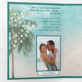 3つ折りビーチをテーマにした結婚式招待状 三つ折り招待状 (内部最初)