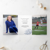 3つ折り写真卒業発表招待状 三つ折り案内状 (内部)