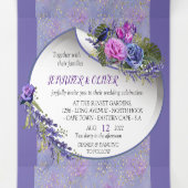 3つ折り文字折り招待状 三つ折り招待状 (内部中)