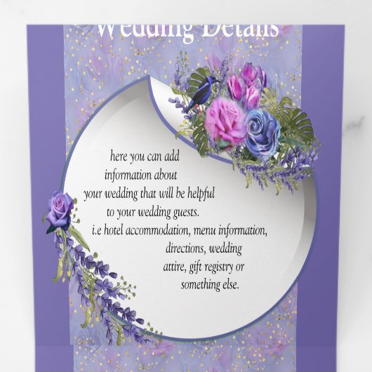 3つ折り文字折り招待状 三つ折り招待状 (内部最初)