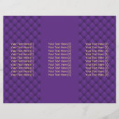 3つ折り金ゴールドダイヤモンドモノグラムパープルパンフレット (裏面)