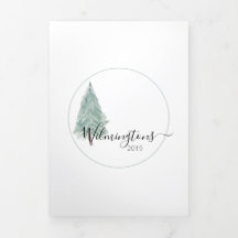 3つ折り3フォトウォーターカラーカード