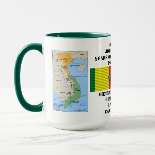 3つ星コンバットマリンベトナム戦争退役軍人 マグカップ (左)