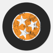 3つ星Tnオレンジと白テネシー動揺してゼスト ラウンドシール (正面)