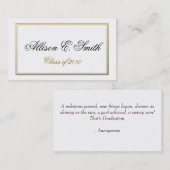 3つ縁どの卒業ネームカード コーリングカード (正面/裏面)