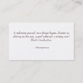 3つ縁どの卒業ネームカード コーリングカード (裏面)