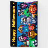 3'で5'モンスターが付いているビニールのハロウィンの旗 横断幕 (縦)