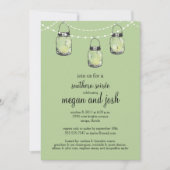 3のぶら下がったメイソン・ジャース – 婚約パーティ 招待状 (正面)