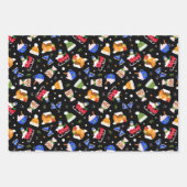 3のココアとお気に入りのクリスマスの物事セット ラッピングペーパーシート (正面2)