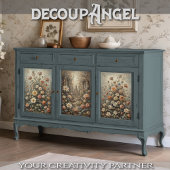 3のセット – タイムレスフラワー美しい- Decopage - ラッピングペーパーシート