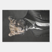 3のセット – ビジネスの獣 – Decopage - ラッピングペーパーシート (正面)