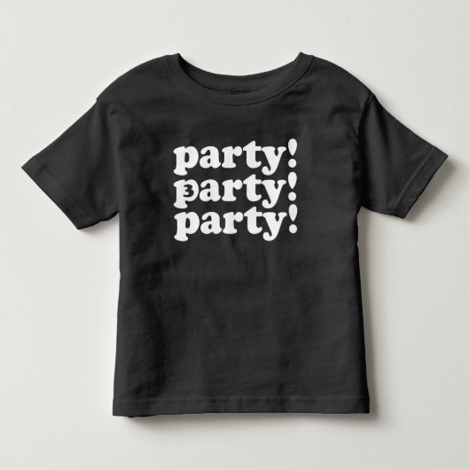 3のパーティーの誕生日のティー トドラーTシャツ (正面)