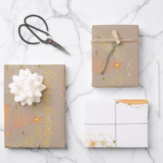 3のフラットシートセット ラッピングペーパーシート (正面)