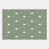 3のボホグリーンクリスマスツリーセット ラッピングペーパーシート (正面)