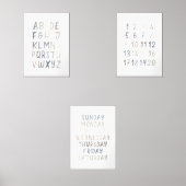 3のミュート色の教育用ポスターセット (正面)