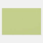 3のモダン緑のセットのアイリッシュクローバーライン ラッピングペーパーシート (正面2)