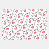 3のラッピング紙フラットシートセットを申し訳なく ラッピングペーパーシート (正面2)