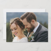 3の写真結婚スケッチフォントありがとう サンキューカード (裏面)