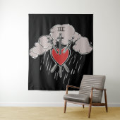 3の剣ラブハートタロットイラストレーション3 タペストリー (インサイチュ)