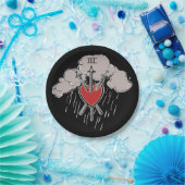 3の剣ラブハートタロットイラストレーション3 ペーパープレート (パーティー)