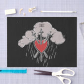 3の剣ラブハートタロットイラストレーション3 薄葉紙 (クラフト)